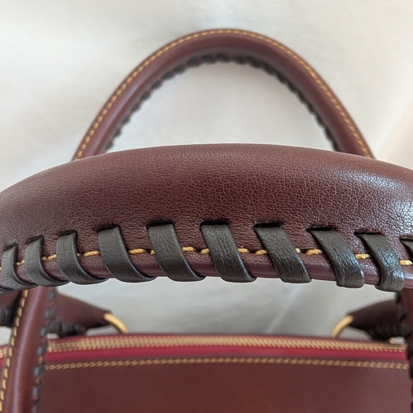 Dooney & Bourke Florentine Large Domed Buckle Satchel Chestnut Brown NWT - Picture 8 of 16